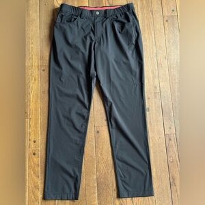REDVANLY Bradley Pull-On Golf Performance Trouser Pants - Black 
Men’s Large
